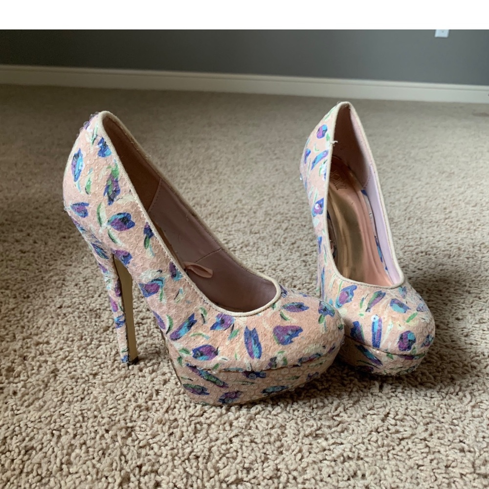 Pink high heels